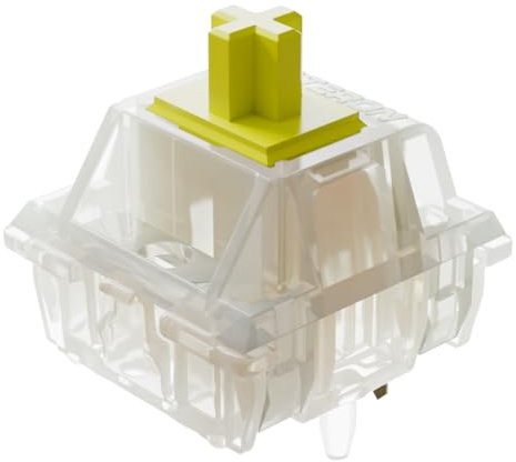 GATERON Milky Yellow Pro Switches Pre-lubed 5 Pin Linear Keyboard Switches for MX Mechanical Keyboard (10 PCS, Yellow)