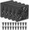 PATIKIL 50mm Fan Grill with Screws, 5 Pack ABS Resin Frame Ventilator Grill Protector Mesh Dustproof Case Cover for Computer PC, Black