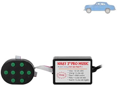 12-24V Elektrischer Lautsprecher-Controller 8 Soundeffekte, mit Fernbedienung Universeller Lautsprecher-Controller für PKWs und LKWs, mit Funktechnologie, unterstützt Plug-and-Play-Installation