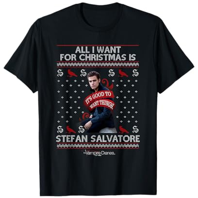 Vampire Diaries All I Want for Christmas is Stefan Salvatore T-Shirt