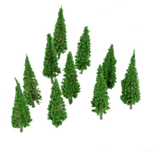 Gdfnmogo Lot de 40 arbres miniatures mélangés - Arbre miniature - Diorama - Arbre miniature - Pour bricolage et paysage ferroviaire (H 3,5 cm)