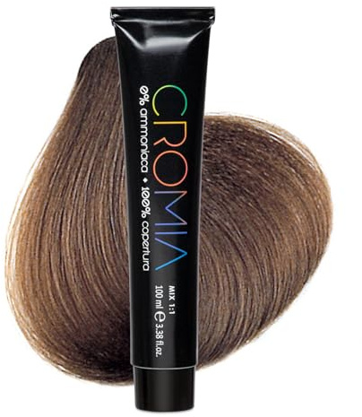 Cromia, Tinta per Capelli Senza Ammoniaca, Biondo Scuro 6 | Effetto Brillante e Colore Intenso, Copertura dei Capelli Bianchi, Colorazione Permanente in Crema, Facile Applicazione