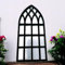 Espejo de pared gótico con arco de catedral, marco negro, espejo decorativo grande estilo ventana, 80 cm x 35 cm