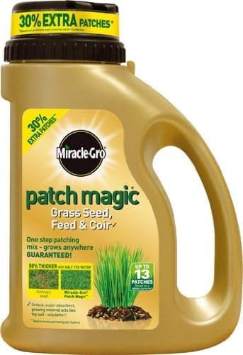 Miracle-Gro Patch Magic Grass Seed Jug 1015g | All-in-One Lawn Repair with Seed, Feed & Coir | Repairs Bare Patches Fast | Grows Anywhere – Guaranteed | Covers Up to 20 Patches