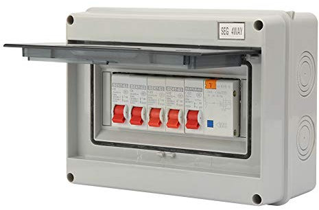 4 -Wege Garage Caravan Consumer Unit 63A 30 MA RCD 4MCB 2 * 6A+20A+32A Hochschalter Rapid Triping Safe Safe Wide Nutzung