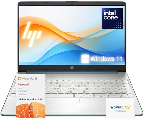 HP 15.6 Laptop | Back to School Limited Edition with Microsoft 365 | 32GB RAM | 1TB Storage (512GB SSD&512GB External Storage)| Intel Core Quad-Core Processor | Wi-Fi | Win11 | WOWPC Bundle