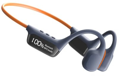 Asyduey Auriculares Bluetooth de Conducción Ósea de 32 GB, Auriculares IPX8 Impermeables para Natación, Auriculares Estéreo Inalámbricos para Música