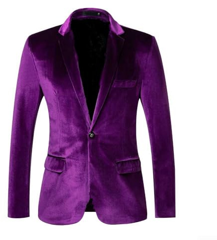 Giacca blazer in velluto da uomo per affari e casual per eventi teatrali