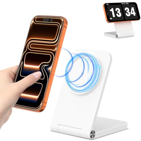 Magnetisches kabelloses Ladegerät für iPhone 17/16/15/14/13/12 Serie, iPhone Wireless Mag Safe Charger Stand Dock für AirPods 4/3/2/Pro, für Magsafe Ladestation