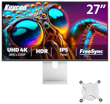 Kuycon P27L 27 inch FHD (3840 x 2160) 4K Monitor, IPS Black Panel, 1.07 Billion Colors, 99% sRGB, 8ms, HDR10, G-Sync FreeSync, 1000:1, Eye Care, Anti-Glare, HDMI, DP,
