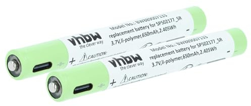 vhbw 2X Akku kompatibel mit Ledlenser P4R Core Taschenlampe Kopflampe (650 mAh, 3,7 V, Li-Polymer)