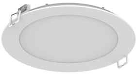 Philips Ledinaire LED-Downlight, rund, All-in-One, verschiedene Temperaturen, 3000/4000/6500 K, 19 W, Ø 21,8 cm, 2000 lm, breiter Strahl, IP44, IK03, schmales Design, niedrige Höhe, Weiß