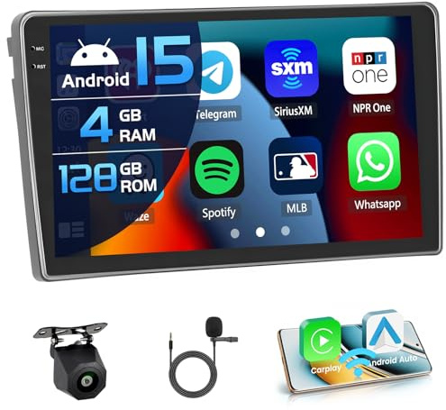 Inefala 4+128G Android 15 Radio para Opel Zafira/Antara/Astra 2006-2010 con 9'' In-Cell Pantalla con Wireless Carplay y Android Auto Mirror Link Radio FM/RDS GPS WiFi Bluetooth SWC Cámara Inversa