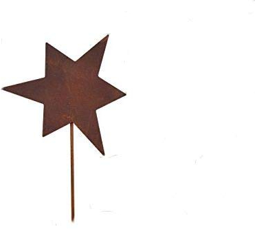 Edelrost Stern zum Stecken 15,5cm Wunderschöne Metall Weihnachts-Deko. Ideal für Ihren Hauseingang, im Garten auf Ihrer Terrasse oder in der Wohnung - Winter-Deko von Manufakt-Design