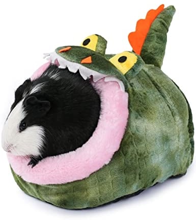 JanYoo Hedgehog Rat Bed Guinea Pig House Hamster Supplies Chinchilla Cage Ferret Rat Gerbil(S,Crocodile)