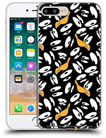 Head Case Designs Licenciado Oficialmente Looney Tunes Pato Lucioso Patrones Carcasa de Gel de Silicona Compatible con Apple iPhone 7 Plus/iPhone 8 Plus