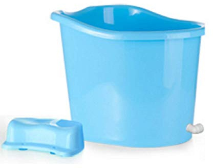 Badewannne Reisebadewanne freistehend Campingbadewanne mobile Babywanne Kinderbadewanne Outdoor bath tube (55x46x43cm, Blau)