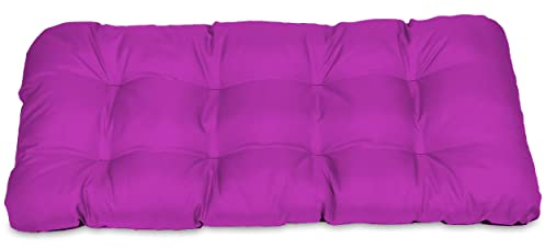 SuperKissen24. Sitzkissen Bankkissen Bankauflage für Gartenbank - 100x50 cm - Outdoor und Indoor - rosa
