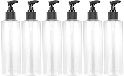 Beaupretty 6Pcs 250ml Soap Dispenser Pump Bottles Travel Empty Lotion Pump Bottle Refillable Bottle for Liquid Soap Lotions Shampoo (Clear)