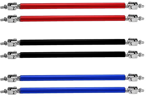 Front Splitter Lip Stützstangen 1 Paar einstellbare 20 cm Auto Front Stoßstange Stützstange Strebe Lip Splitter Diffusor Federbeinstange Spurstangen Auto Modifikation Stützstange(Schwarz)