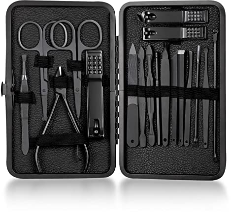 Maniküre Set Nagelknipser Set, Edelstahl Pediküre Set, Professionelle Nagelschneider Kits mit Reiseetui (small)