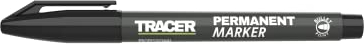 Tracer Fine-Point Permanent Construction Marker (1-2mm Bullet Point General-Purpose Marker with quick-drying ink) – Black