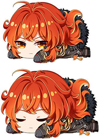 Diluc Dekokissen, doppelseitig Bedruckt, Manga Cosplay, Plüschtier, 45 x 35 cm