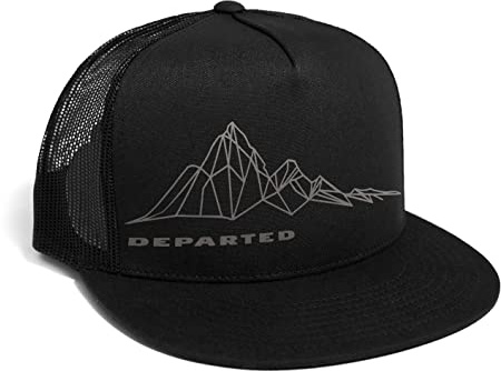 DEPARTED Herren Mesh Trucker Hat mit Print/Motiv - Snapback Cap - No. 97, Black