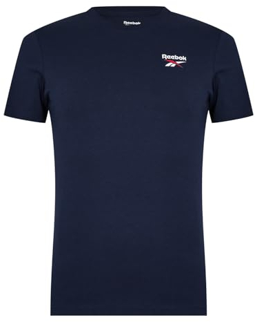 Reebok Herren Identity Left Chest Logo T-Shirt, Schwarz, XS, Schwarz, S