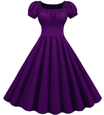 Susenstone Robe Femme Ete Cool Robe de Plage Decontractée Imprime Party Soirée Cérémonie Hauts Confortable Robe de soirée Robe Officier Imprimées Mini Jupe de soirée Longue Robe Violet L XXL