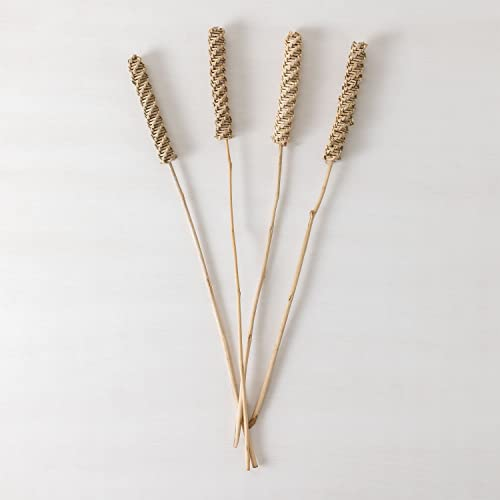 SKLUM Packung mit 4 dekorativen Trockenzweigen Salix Creme-Beige