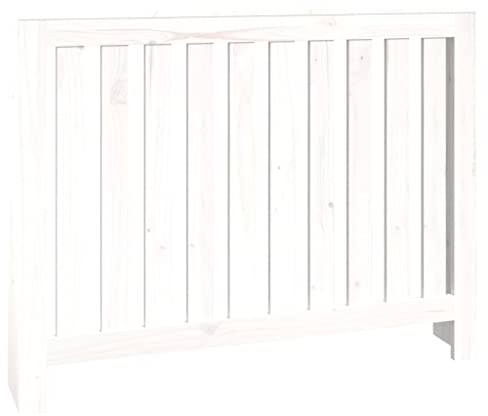 Cache-radiateur Blanc 108,5x19x84 cm Bois massif de pin