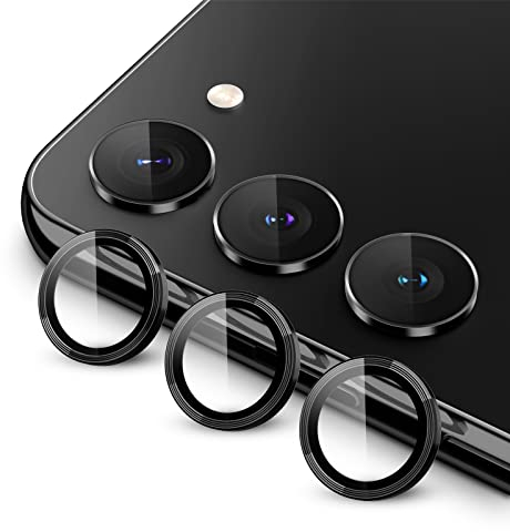 JETech Pellicola Fotocamera per Samsung Galaxy S23 5G 6,1 Pollici / S23 Plus 5G 6,6 Pollici, 9H Vetro Temperato Copri Anello Individuale in Metallo, HD Chiaro, 1 Set (Phantom Black)