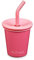 Klean Kanteen Gobelet en inox 296 ml avec couvercle à paille Rouge Red