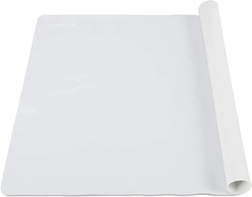 STERQ Large Dog Cat Mat for Pet Food and Water Bowl Silicone Waterproof Anti-Slip Feeding Mats (Extra Large Grey)