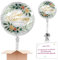 Ballongruß inkl. Heliumfüllung Gute Besserung Werd schnell gesund! rund silber u. Rosen komplett mit Schmuckband u. Ballongewicht