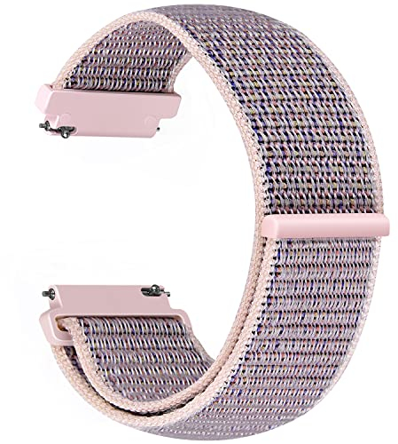 Vodtian 18mm Nylon Armband Kompatibel mit Garmin Venu 2S/Venu 3S/Vivoactive 4S/Vivomove 3S/Forerunner 255s/255s Music/265s, Schnellverschluss Ersatz Sport Loop Uhrenarmband für Damen Herren