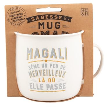 Mug Nomade - Mug à thé et café personnalisé Magali - Cadeau pour Femme, Pastel