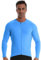 Wulibike Cycling Jersey Mens,Reflective Road Bike Jersey Breathable Quick Dry and 3 Pockets Cycle Shorts Sleeve Blue L