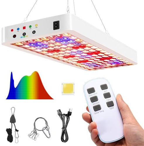 Lampe LED Horticole, LED Usine élèvent la Lumière, Lampe de Culture à Spectre Complet avec 240 LED, Contrôle à Deux Modes pour Plantes D'intérieur, Légumes et Fleurs [Classe énergétique A]