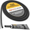 DeClean 2 m Dichtschnur Ø 10 mm Dichtung Glasfaserschnur Türdichtung Ofen inkl.Kleber, feuerfeste Kamindichtung, Dichtschnur für Kamin und Ofen, Fireplace Gasket