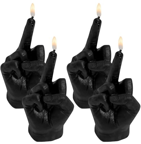 NAVESO 4 Stück Mittelfinger Kerze, Stinkefinger Kerze, Aromatherapie Räucherstäbchen, Mittelfinger Kerzen, Mittelfinger Geschenk, Lustige Duftkerzen Geschenkset für Haus, Schlafzimmer, Urlaubsbedarf