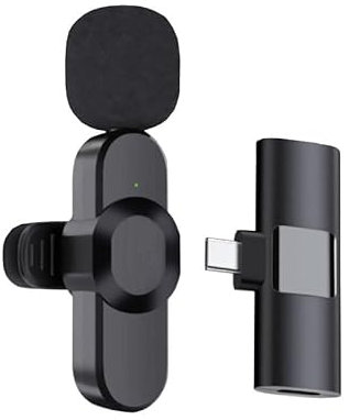 Wireless Lavalier Microphone, Lapel Mic for Recording Podcasts TikTok Vlog ASMR YouTube Videos Livestream Interview Content Creator For Android iPhone iPad DSLR Go-Pro Cameras Computer Laptop (1 Mic)