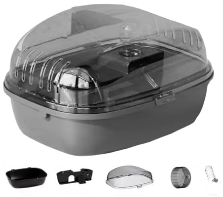 Gvvsjgdbis Hamster Cage Running Roller Skating Toy Transparent Castle Suitable Mice Hamster Guinea Pig Small Animals Accessories A