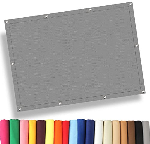 Rechteckiges Sonnensegel, 1,4 x 4 m, wasserdicht, Terrassenüberdachung für Garten, UV-Block, Outdoor-Segel, Schatten, Hellgrau