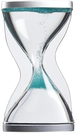 Clessidra a Sabbia 10 Minuti con Effetto Anti-Gravità – Timer Sensoriale Premium, Sabbia Mobile per Decorazione Vintage da Scrivania, Aiuto Concentrazione per Adulti e Bambini(Green)