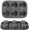 6-Cup Non-Stick Muffin Tin – Marble Ceramic Coated Cupcake Pan for Baking | Oven-Safe, Easy-Clean Cheesecake Pan (2 PCS)