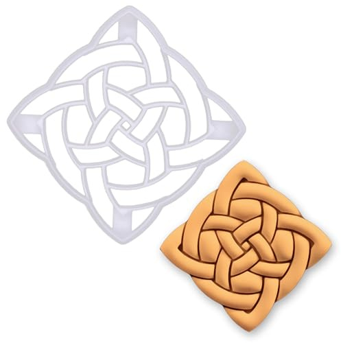 BAKERLOGY Keltischer Knoten Ausstechform – Quaternary Symbol Plätzchenform für Hochzeit, Irisches Erbe & Feste
