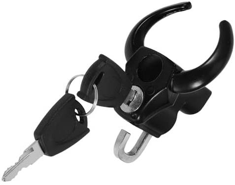 HANABASS Gancio Porta Casco per Scooter e Bicicletta Elettrica Sostituibile in Design Compatto Antifurto per Caschi e Borse Facile da Installare Nero