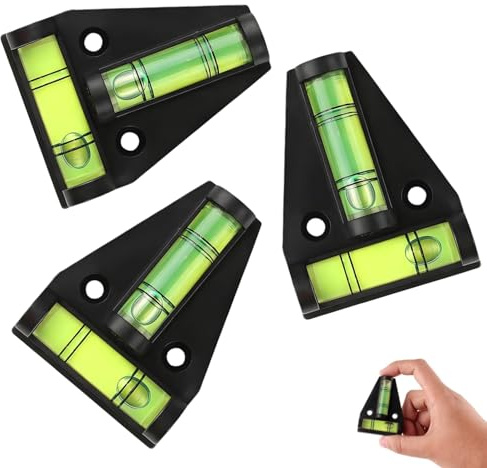T-Wasserwaage,3 Stück Kreuzwasserwaage,Präzisions-Wasserwaage,Mini Wasserwaages, Pyramide für Camping,Wohnwagen,Wohnmobil und Caravan,Wohnmobil Zubehör,Wohnwagen Gadgets,Camper Zubehör